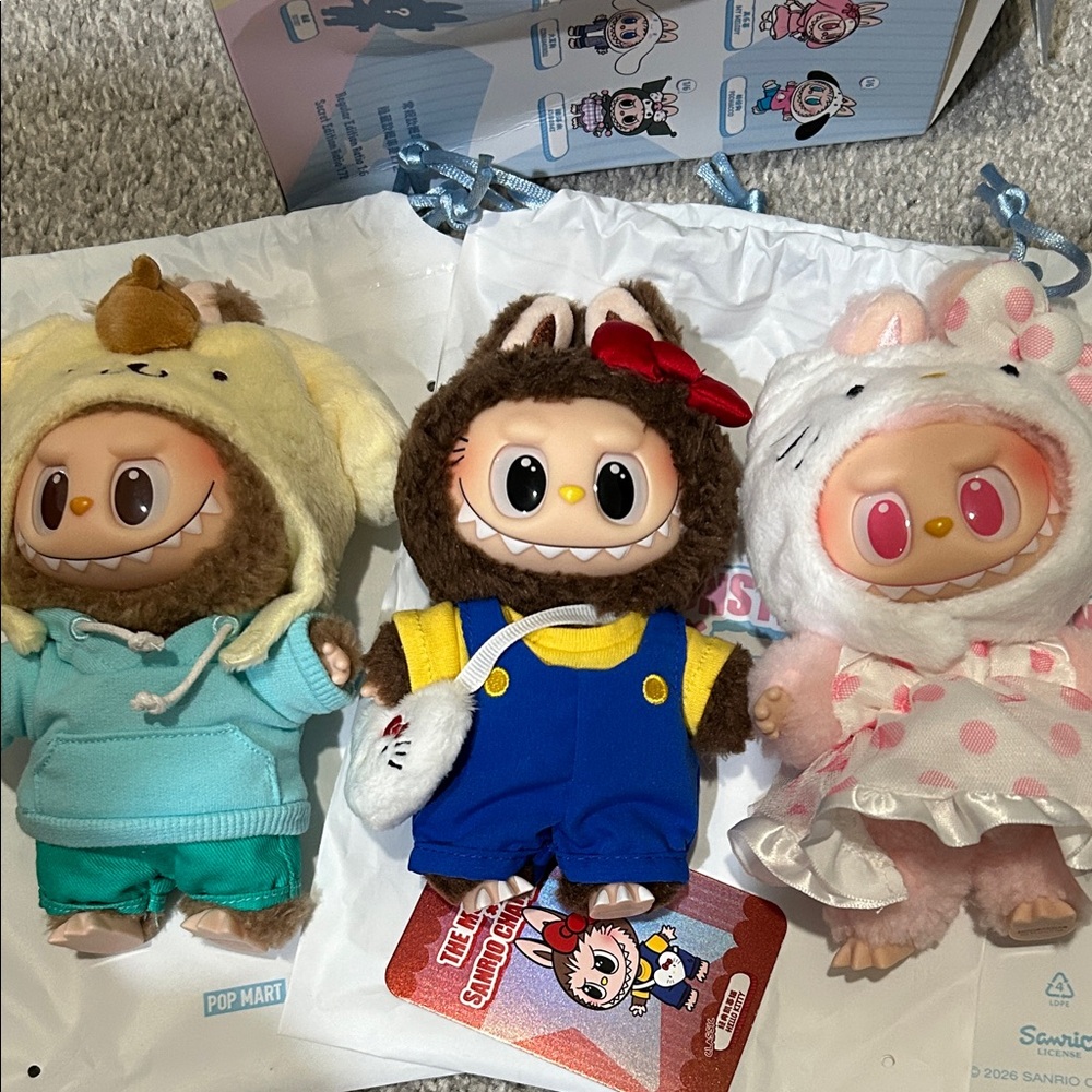 Pop Mart Sanrio x PopMart Plush Doll - You get all 3
